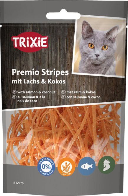 Hovedbilde Trixie Premio Stripes med laks og kokos