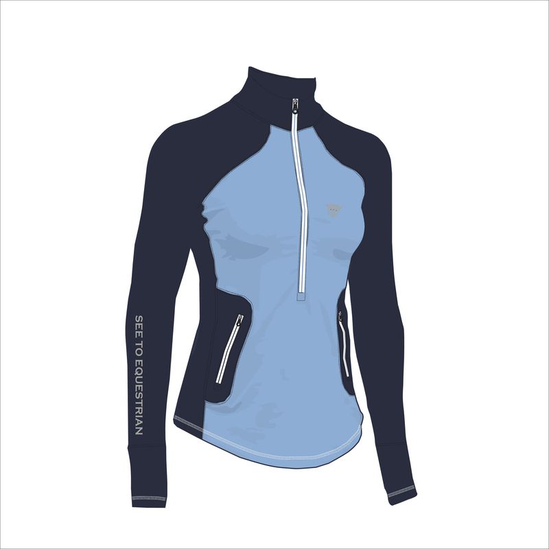 C2E Queens Park Ladies Zip Neck Trainingshirt