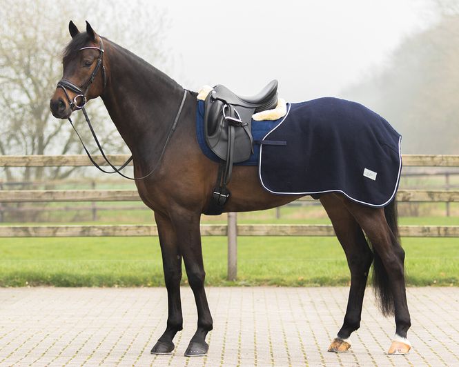 Hovedbilde QHP Exercise Rug Wool Quarter Navy